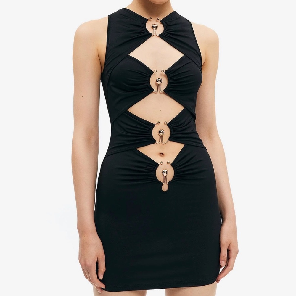 Solado Black Dress with Gold